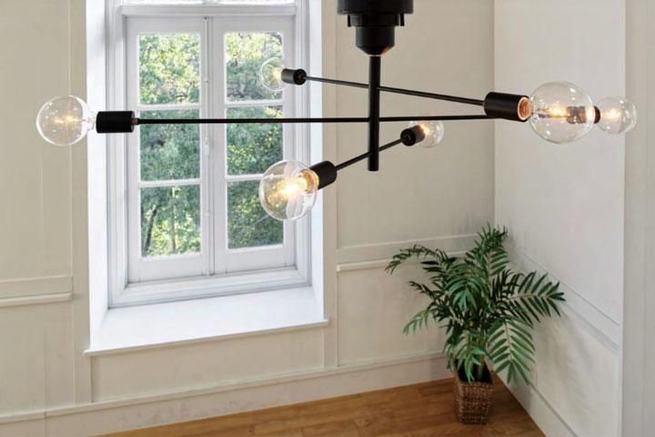 6灯シーリングライト ブラック おしゃれ LED Astre｜デザイン照明のCROIX