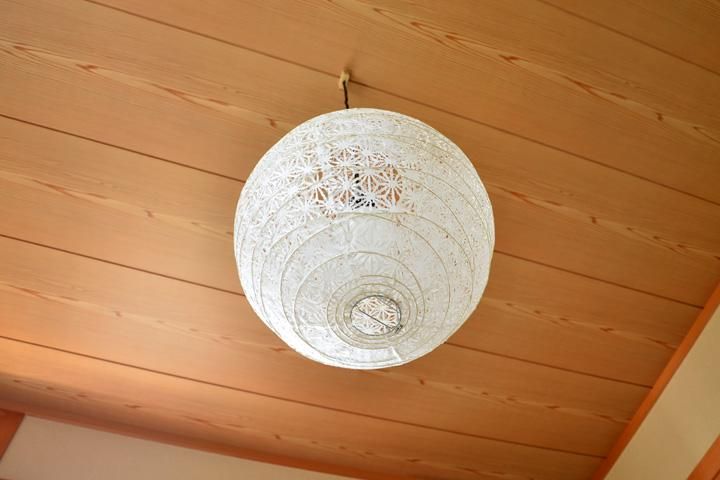 ペンダントライト 林工芸 和風 照明 花麻 ホワイト｜デザイン照明のCROIX