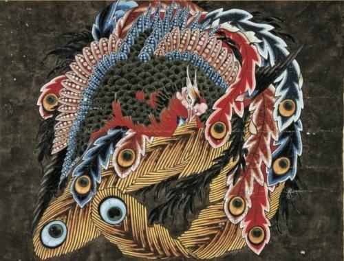 葛飾北斎【八方睨み鳳凰図】 - 手描き 絵画（油絵複製画）販売のアート