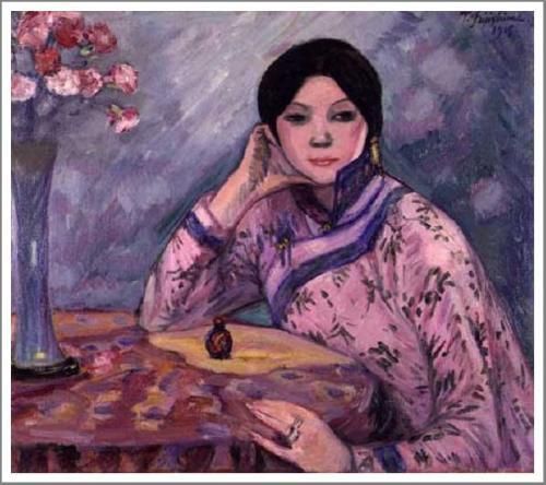 藤島武二【匂い】 - 手描き 絵画（油絵複製画）販売のアート名画館