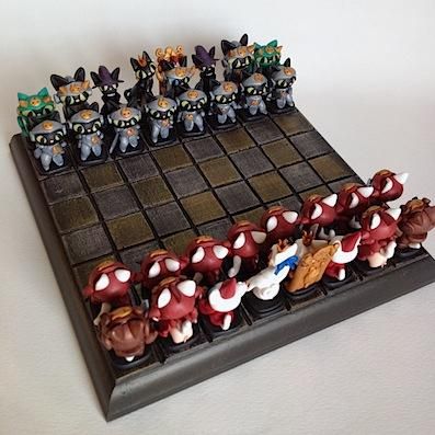 猫チェス 手作り 焼物 猫チェス手作り焼物