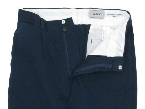YAECA チノパン タックテーパード NAVY 〔メンズ〕 【18603】 YAECA