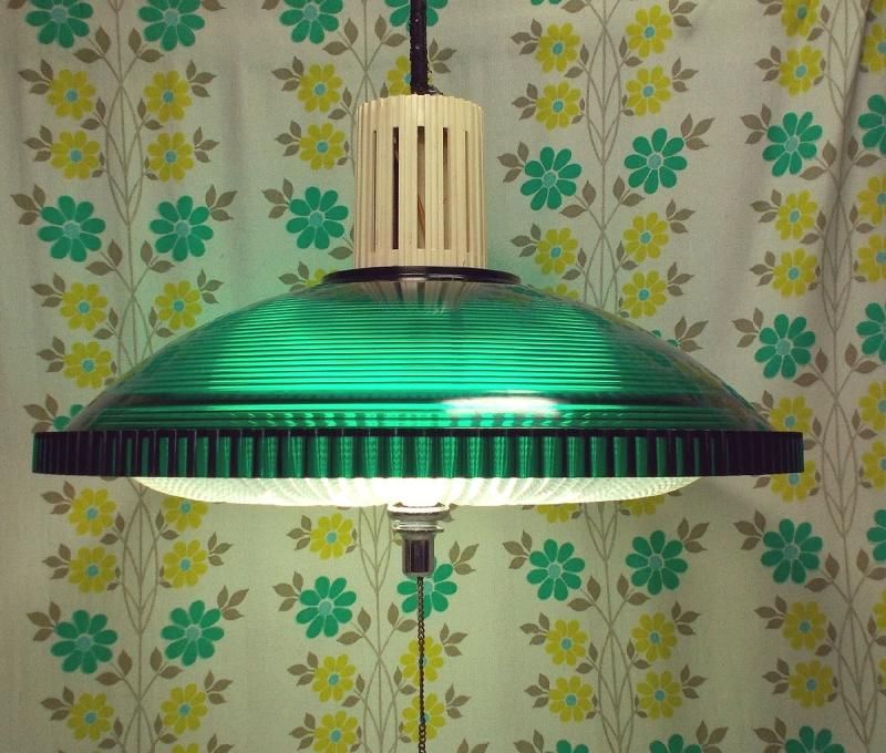 レトロポップ 蛍光灯ペンダントライト グリーン×クリア - USA＆レトロ