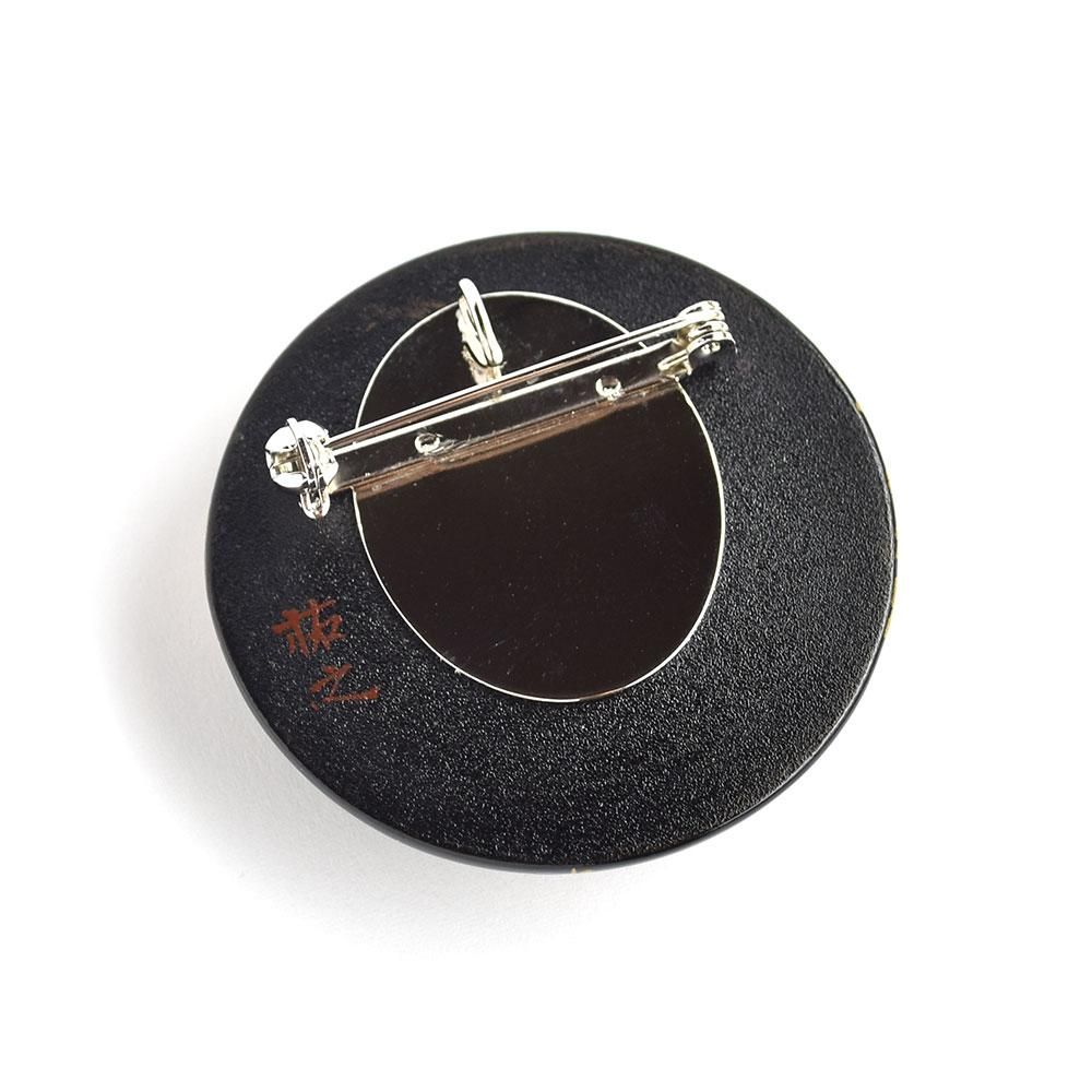 藤蒔絵 柘漆塗ブローチ - うるしアートはりや通販｜針谷蒔絵