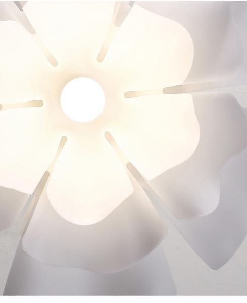 LASHA】フラワーデザインペンダントライト ホワイト 2灯（W400mm