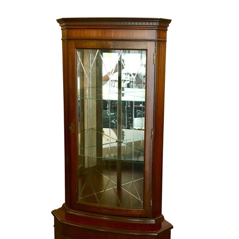 アンティーク コーナーキャビネット ガラス マホガニー材 1910年代