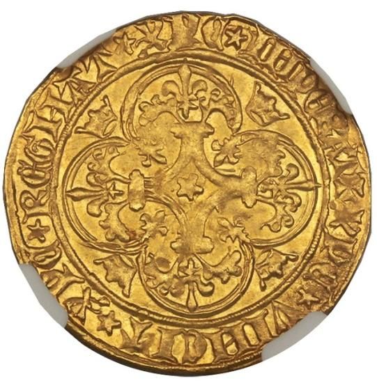 フランス 1380-1422 エキュドール シャルル6世 金貨 NGC MS63 - 【鑑定