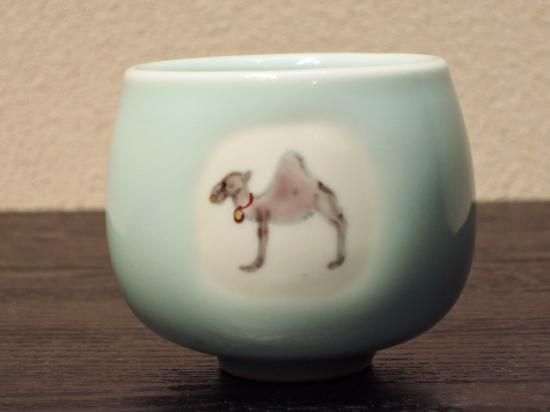 三浦小平二／青磁豆彩らくだぐい呑 MIURA Koheiji - ギャラリー海野