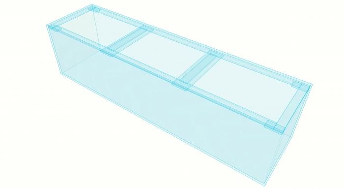 アクリル水槽 W1800×D450×H450mm 板厚8mm (規格サイズ) - オーダー