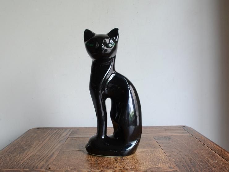 黒猫モチーフ ヴィンテージ陶器オブジェ｜アンティーク雑貨｜CHELSEA