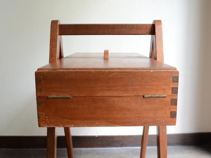 ヴィンテージ 木製 ソーイングボックス｜アンティーク家具