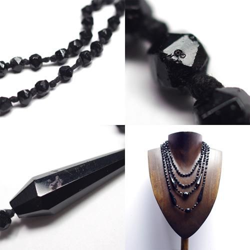 フレンチジェットネックレスチョーカー1800年代半ば