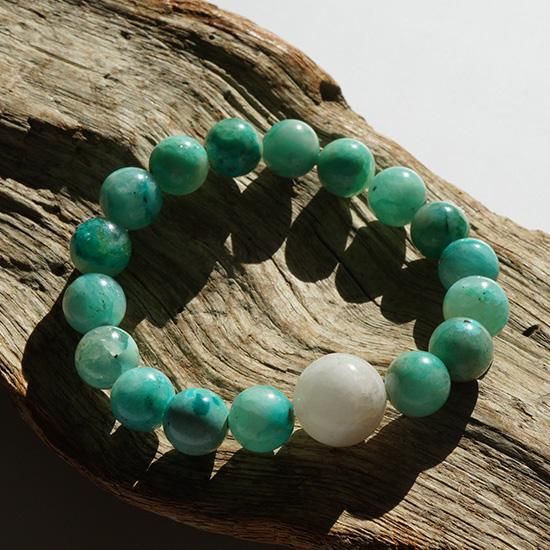 クリソコラシリカブレスレット1 - 天然石ショップ「ワイオリ