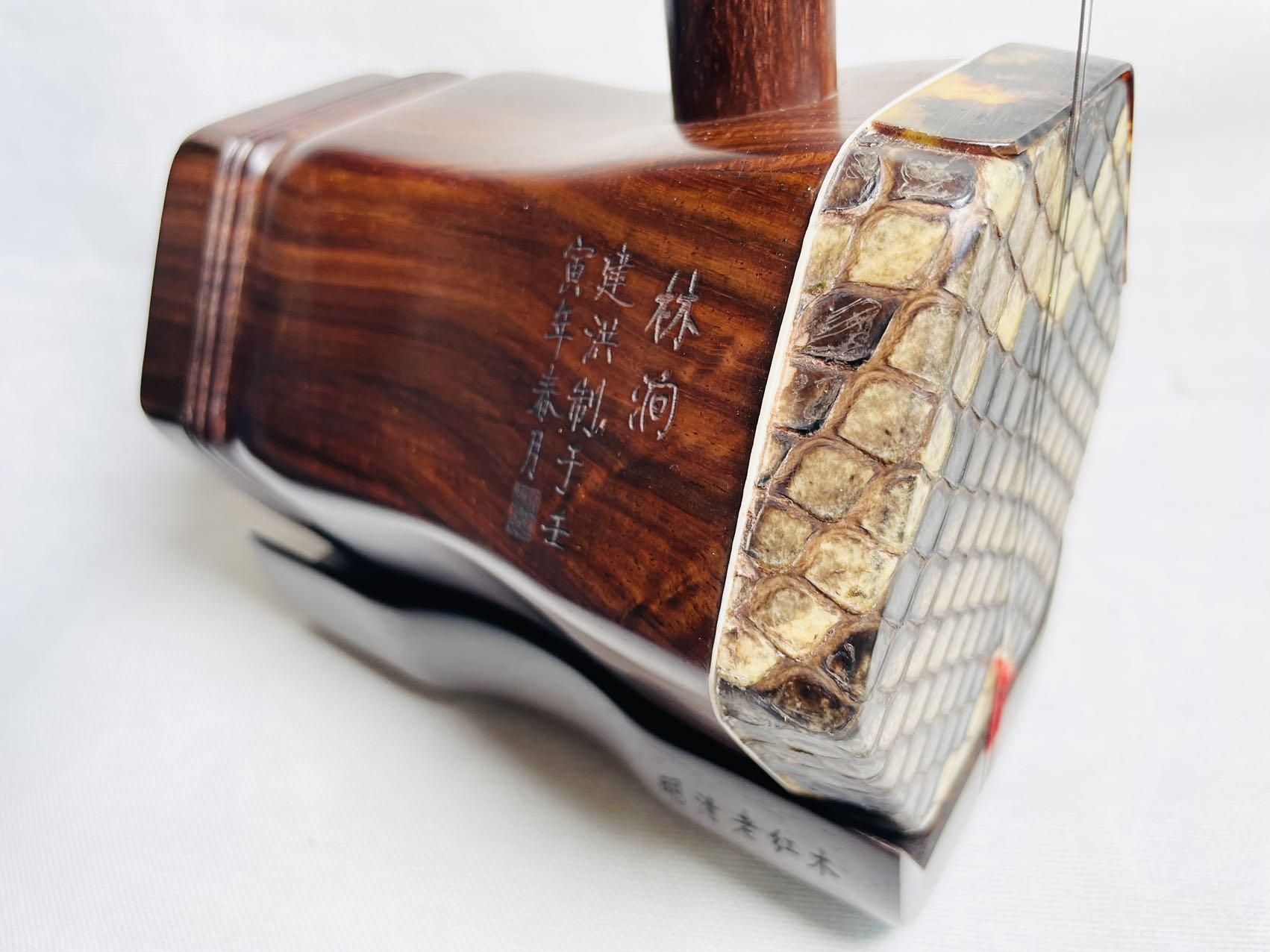 胡涵柔製作 未使用17 明清老紅木 螺鈿薔薇二胡 胡涵柔製作 未使用