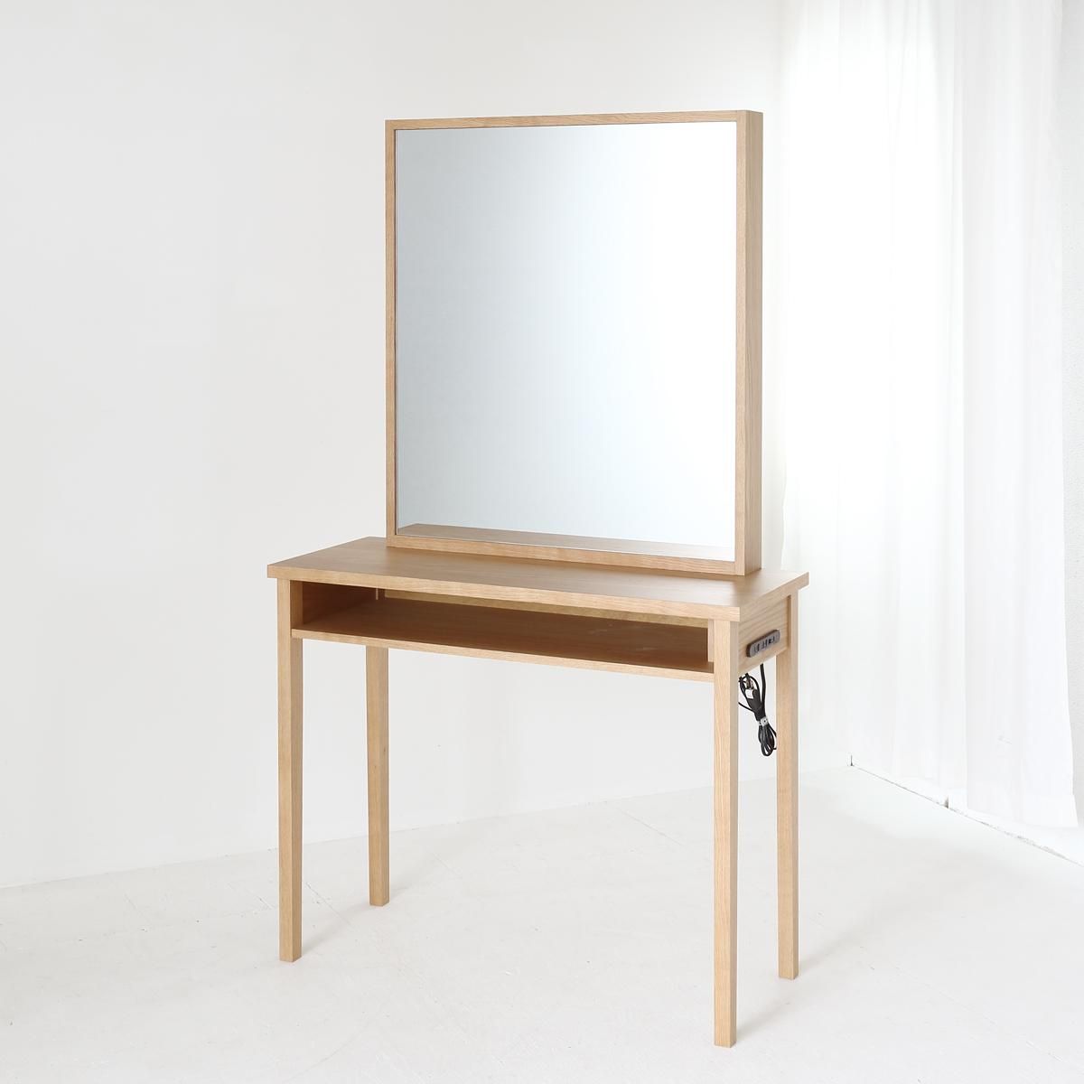 Aisha様 専用 コレクション ホワイト木製ドレッサー・両面 椅子2個つき