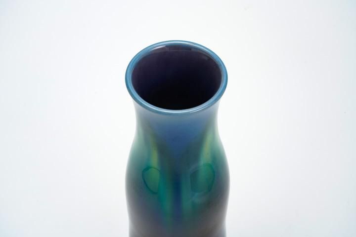 限定品蔵出し＞ 花入 耀彩(桐箱付)/人間国宝 三代 徳田八十吉