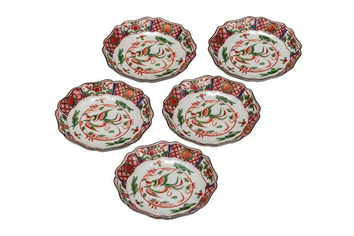 778『呉須赤絵 鳳凰 角皿』 /骨董品 古美術 古玩 アンティーク 古童