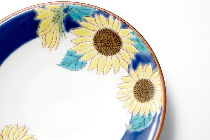 四季の花 4.6号皿 ひまわり/青郊窯
