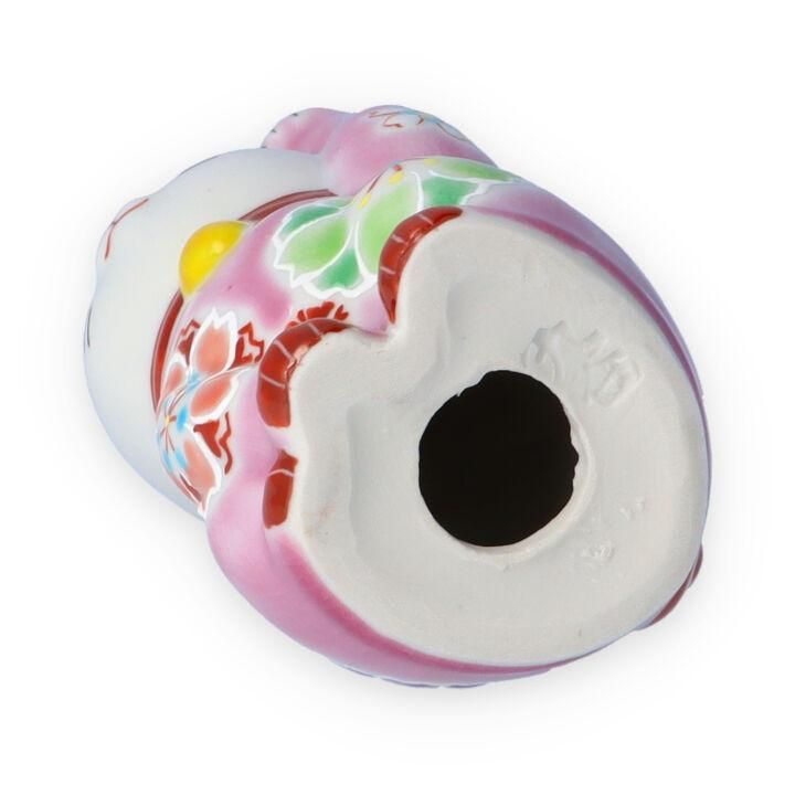 招き猫 重ね桜【ピンク】（左手） / 虚空蔵窯