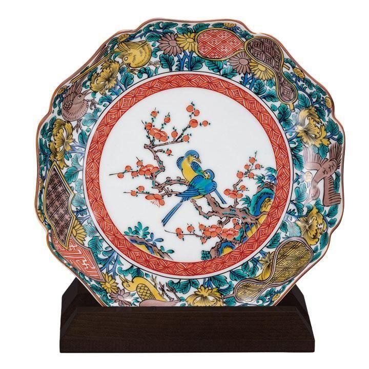 O-738】九谷焼 皿 年代不明 作者不明 O-738】九谷焼 皿 年代不明 作者