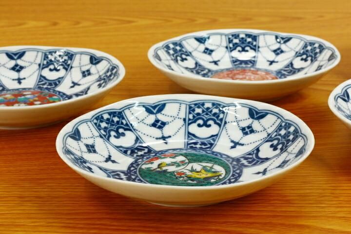 古九谷九谷焼 若杉窯李朝染付龍紋古染付アンティーク古九谷2客