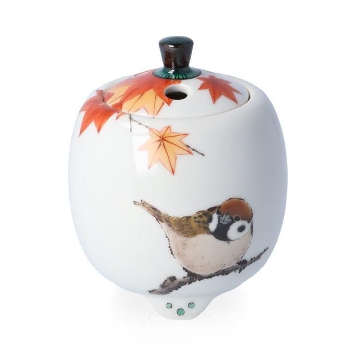 九谷焼 陶額 雀図四季セット / 中村陶志人 中村陶志人作 陶額 二雀