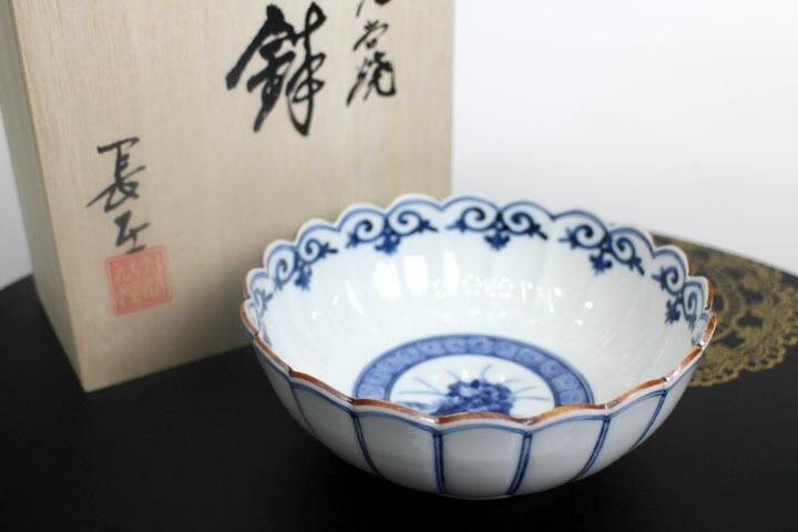 宮内庁御用窯】5号鉢 鳥文/山本長左