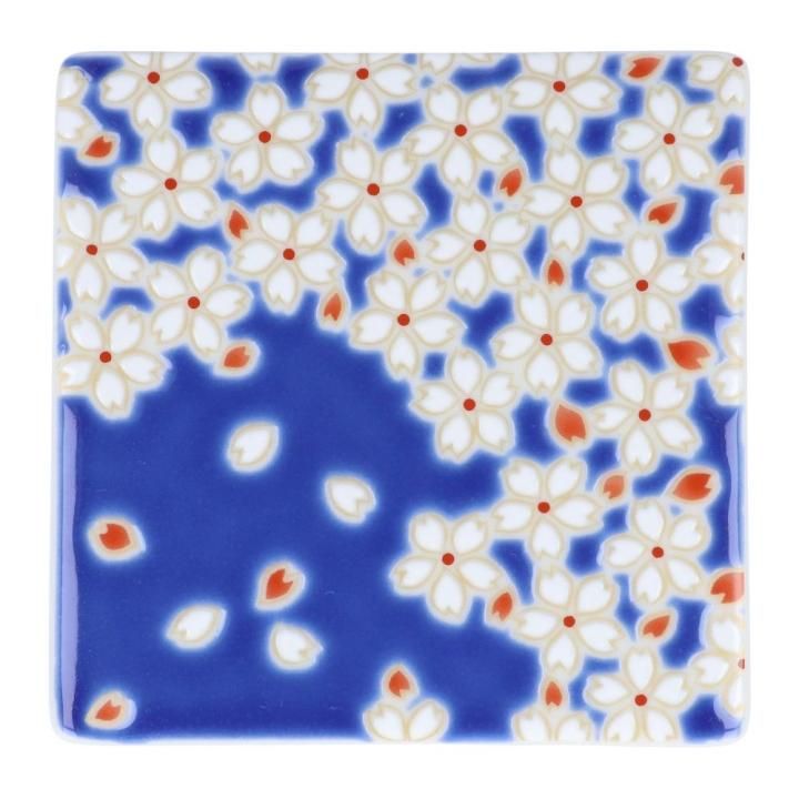 新柄追加】ペア スクエアプレート/青郊窯 | 九谷焼の独自な透明感と