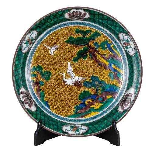 九谷焼 鶉草花文皿 飾り皿 角福 九谷焼飾皿 良好品 c21113 Amazon