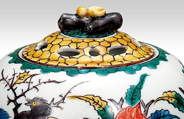 時代物 九谷焼 香炉 アンティーク 早い者勝ち 時代物 九谷焼 香炉