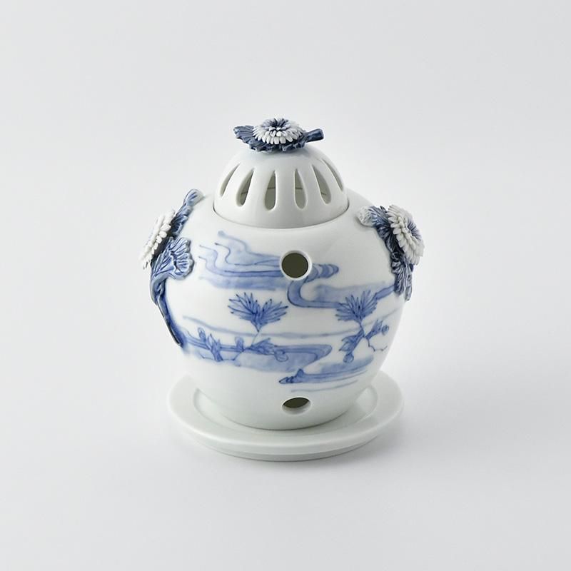 平戸祐祥 竹菊文 香炉 2560 平戸祐祥 竹菊文 香炉 10万円以上 - 三川内