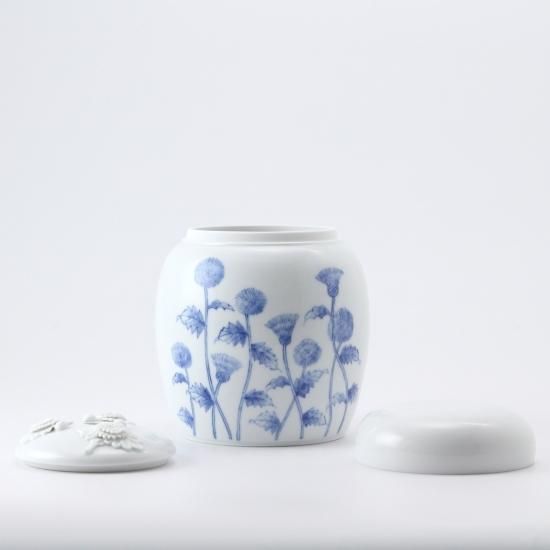 2568 平戸祐祥 染付 唐子絵 花瓶 未使用 2568 平戸祐祥 染付 唐子絵