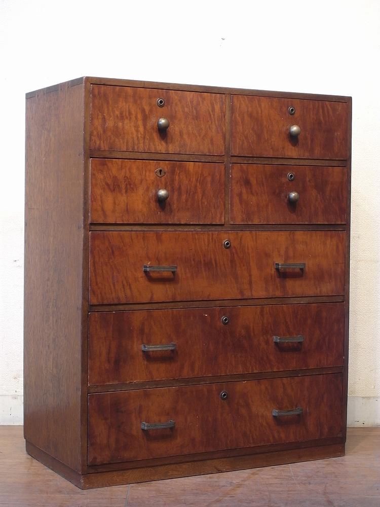 1112 アンティーク 無骨な小箪笥 収納棚 引き出し 陳列台 ケース