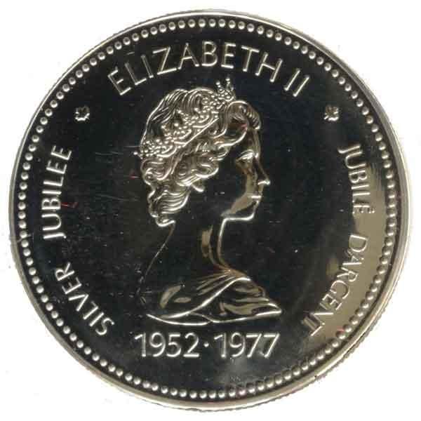 英領バーミューダ エリザベス2世 発見350周年記念 1 クラウン銀貨 1959