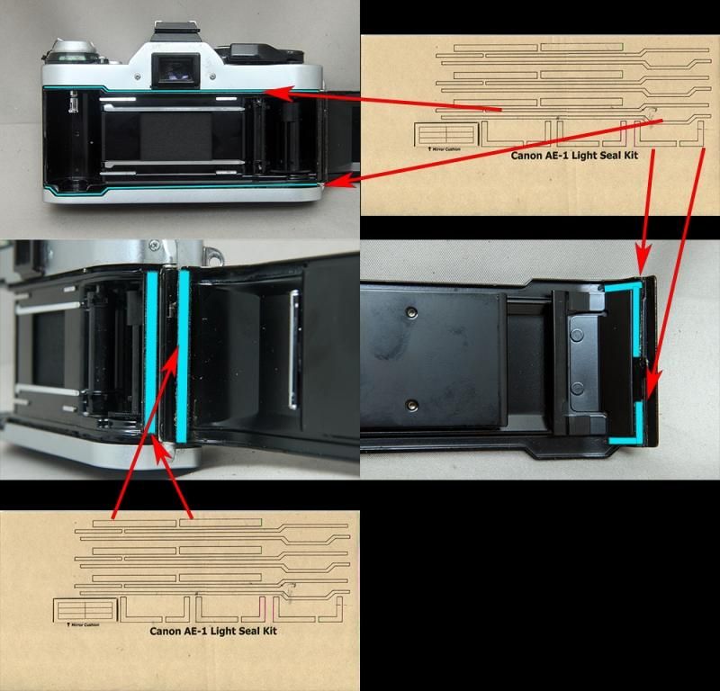 Canon AE-1 用モルト貼り替えキット - Aki-Asahi Custom Camera Coverings