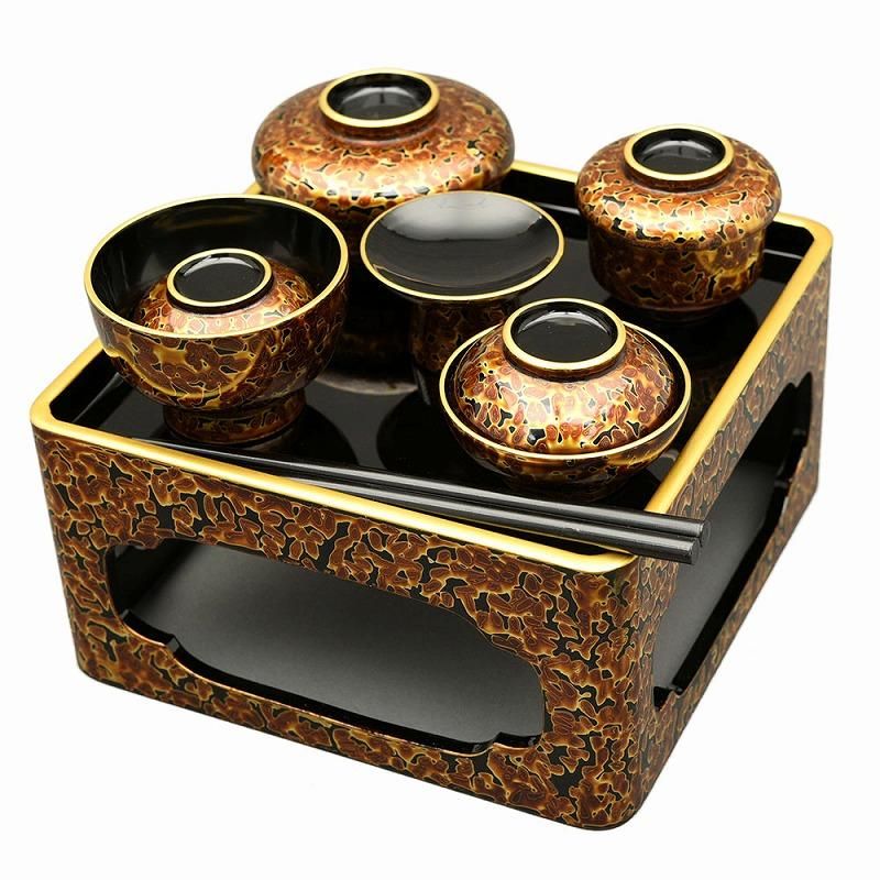 仏具 | 仏膳椀 金虫喰本漆塗 - 仏壇仏具なら【ひるた仏具店公式通販