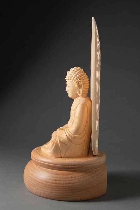 釈迦如来 有馬頼底(相國大龍)書付 臨済宗 白檀木彫仏像 仏教美術 UM131