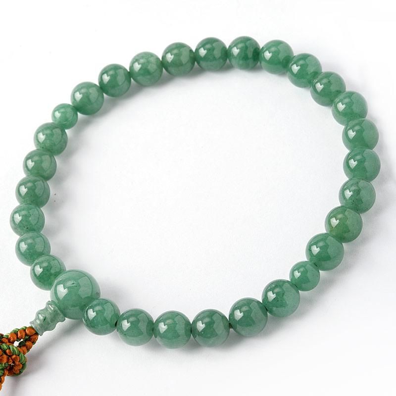 全宗派】 片手念珠・略式数珠 印度翡翠(インドヒスイ) 房は絹 (男女