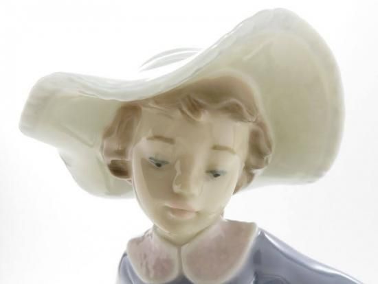 リヤドロ 置物 □ 乗せてあげる フィギュリン 5460 犬 花 女の子 陶器