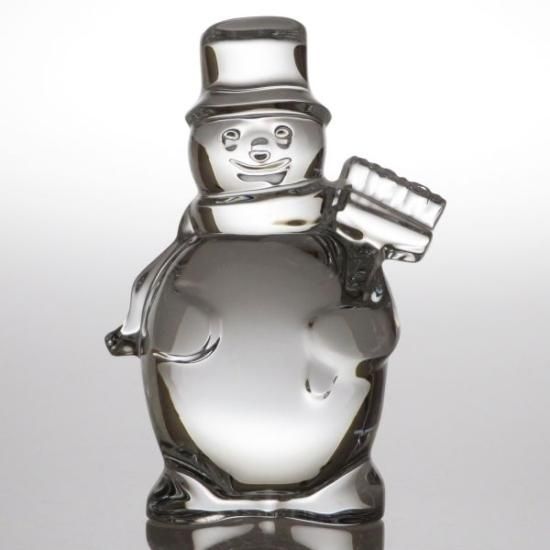 バカラ フィギュリン ○ スノーマン 置物 クリスタル 雪だるま デッキ