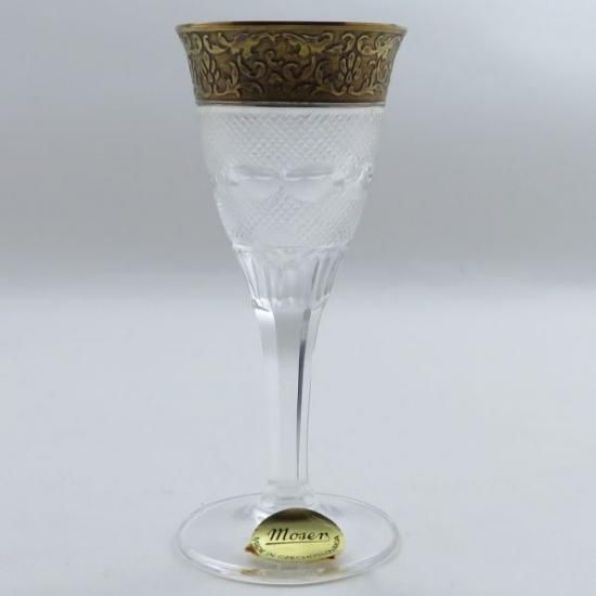 モーゼル グラス ○ スプレンティッド 金彩 リキュール グラス 9.5cm