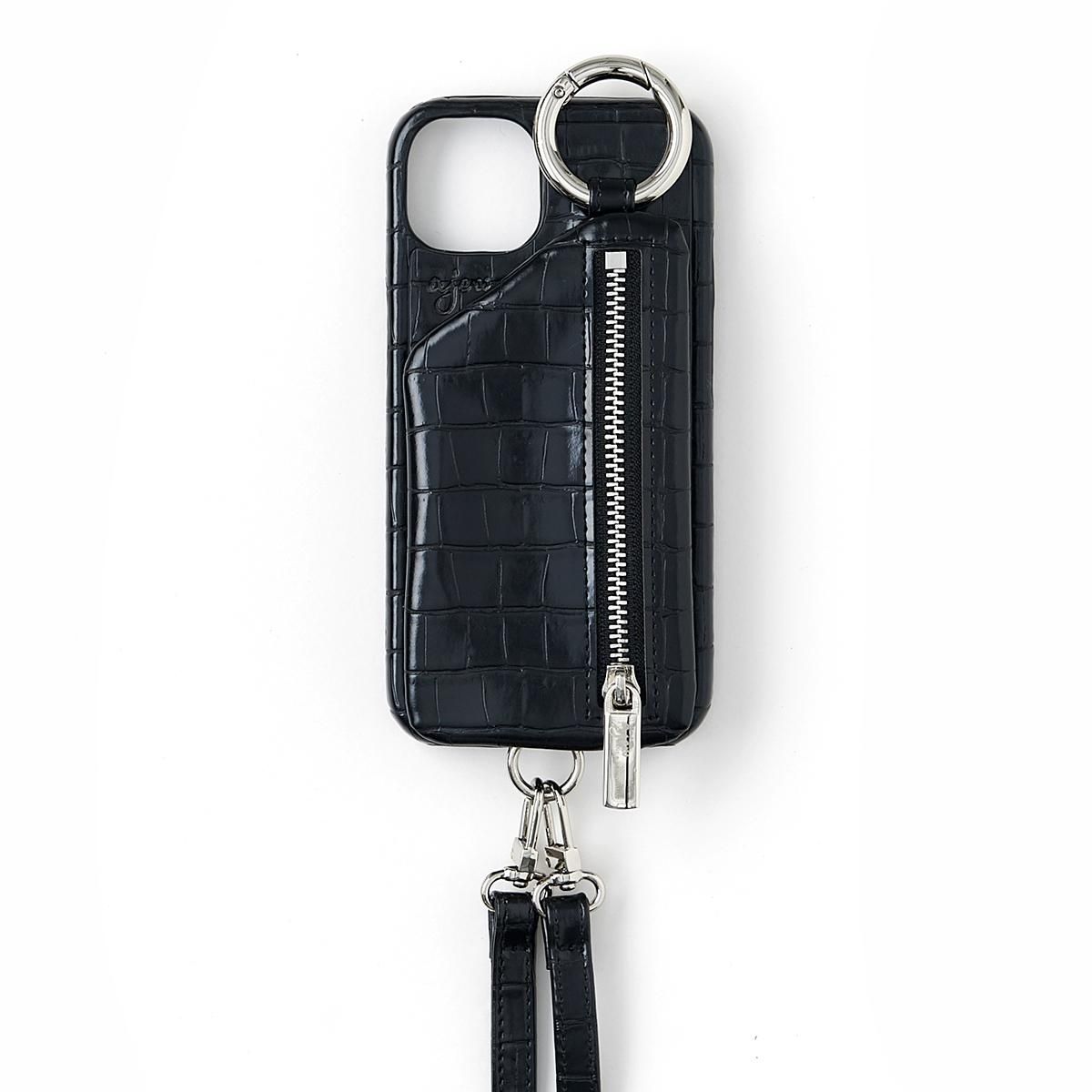 croco case | iPhone13 / black - ajew