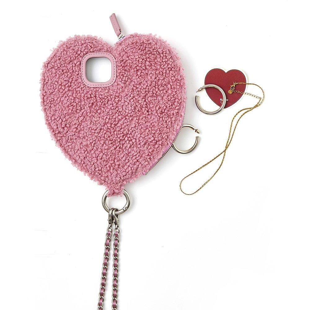 fluffy dress HEART | iPhone16 / pink - ajew
