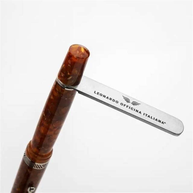 レオナルド 万年筆 モーメント マジコ ブルー ピエトラサラタ シルバー