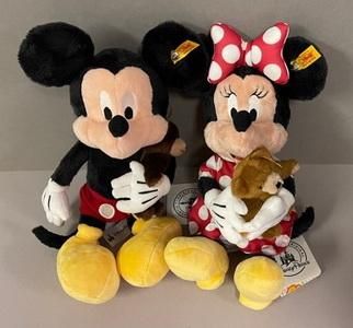 シュタイフ【steiff】 ミッキー＆ミニー＆テディベア 30＆10cm