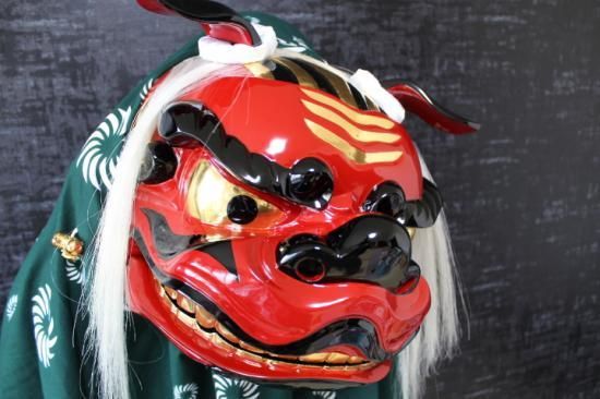 夫婦獅子 獅子頭 オス 獅子頭 左：雌 右：雄 A FAANI0014 - 藤浪小道具