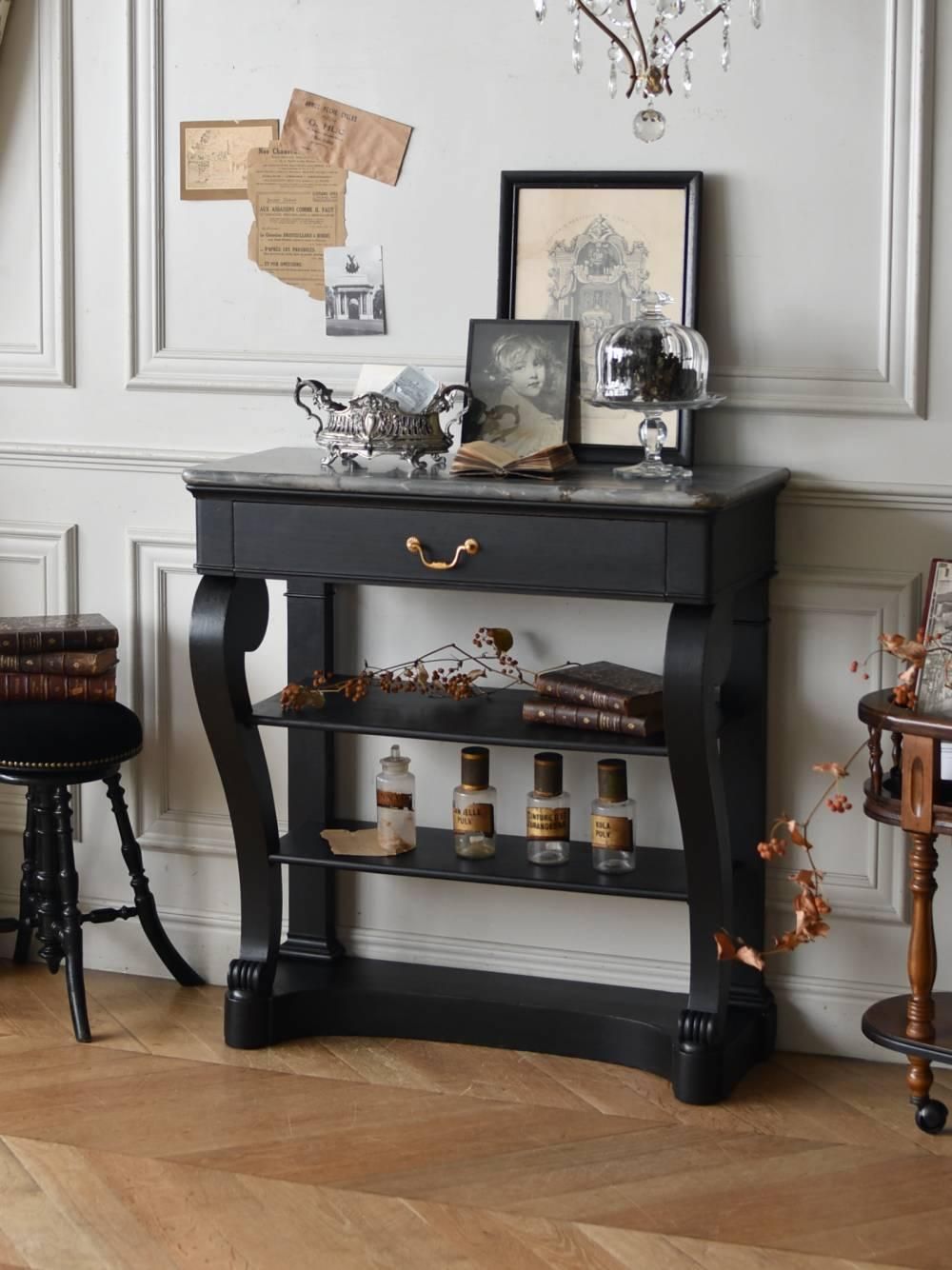 フランスアンティーク家具 マーブルトップコンソールテーブル フレンチ