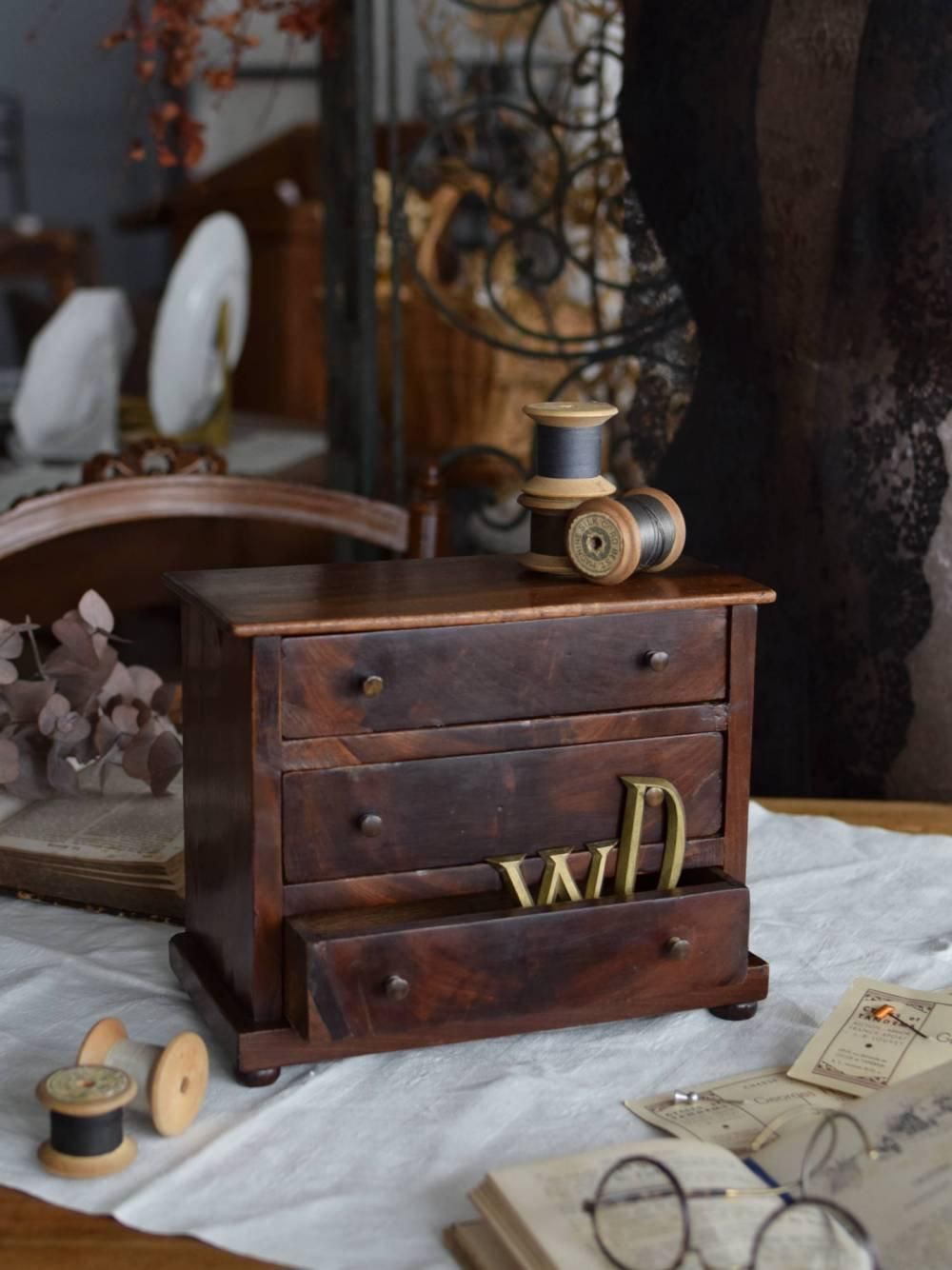 ミニチェスト.2 小物入れ 卓上ディスプレイ アンティークチェスト