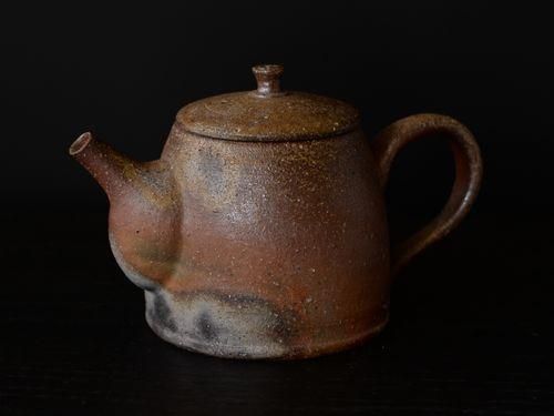 66.備前焼 宝瓶 登り窯 桃 もも モモ 手びねり 急須 66.備前焼 宝瓶