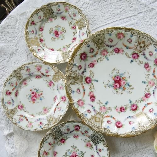 オールドノリタケ1905年〜1915年の間に作られたお皿4枚の